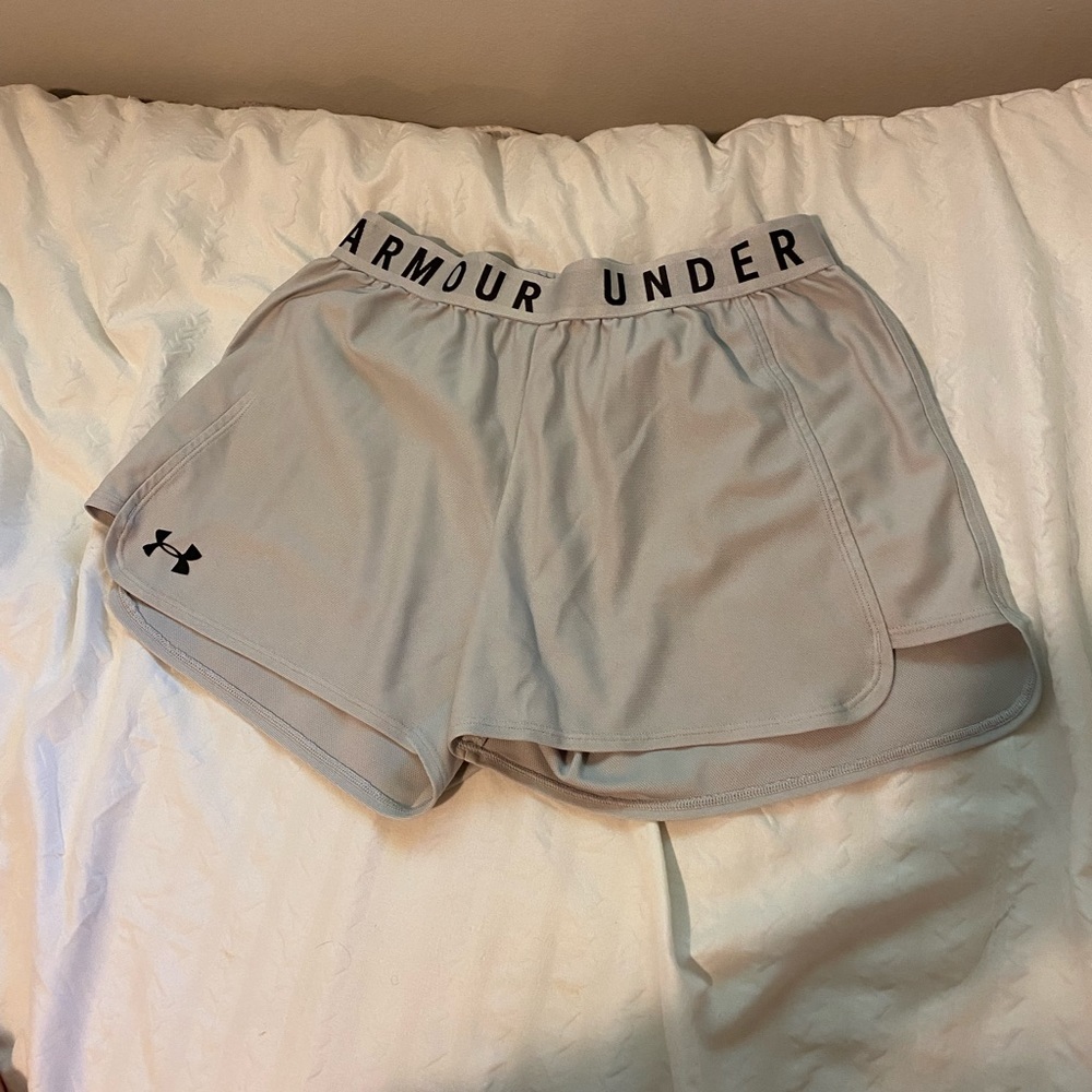 Under Armor light grey athletic shorts